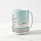 Beach Cairn Stones Beachtheit Kaffeetasse (VorderseiteRechts)