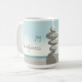 Beach Cairn Stones Beachtheit Kaffeetasse (Vorderseite Links)