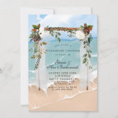 Beach Canopy Floral Bridesmaids Luncheon Einladung (Vorderseite)