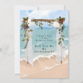 Beach Canopy Floral werden Sie meine Bridesmaid Einladung (Vorderseite)