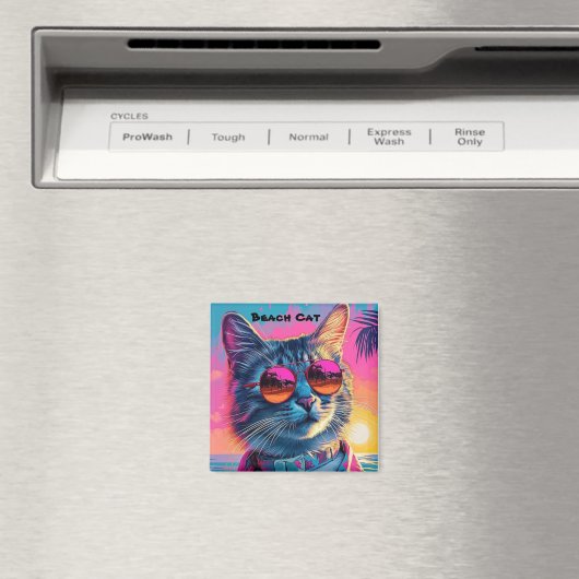 Beach Cat Magnet (In Situ (Geschirrspüler))