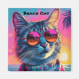 Beach Cat Magnet