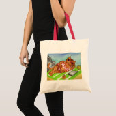 Beach Cat Tote Bag Tragetasche (Vorderseite (Produkt))