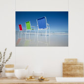 Beach Chairs In Australia Poster (Küche)