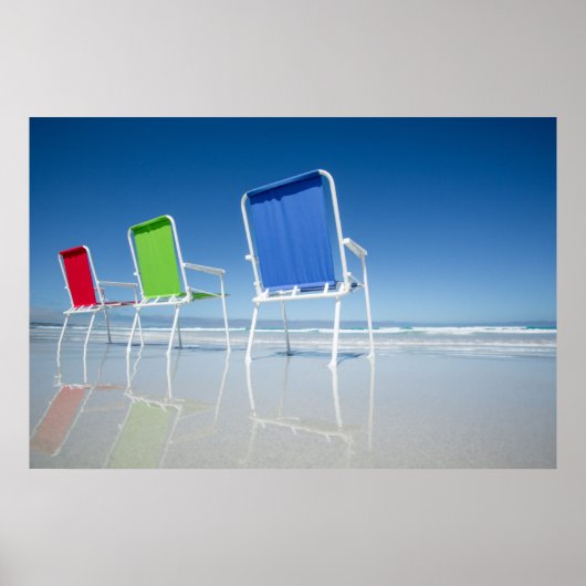 Beach Chairs In Australia Poster (Vorne)
