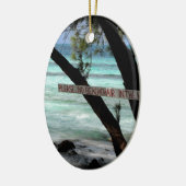 Beach Chairs Rum Point Grand Cayman Keramik Ornament (Links)
