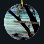 Beach Chairs Rum Point Grand Cayman Keramik Ornament<br><div class="desc">Foto von Rum Point Grand Cayman</div>