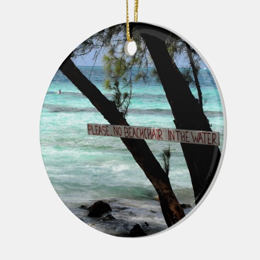 Beach Chairs Rum Point Grand Cayman Keramik Ornament (Links)