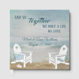 Beach Chairs Wedding Vow Renewal Gästebuch