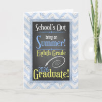Beach Chalkboard 2025 Achte Grade Abschluss