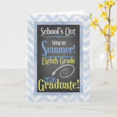 Beach Chalkboard 2025 Achte Grade Abschluss Karte (Gelbe Blume)
