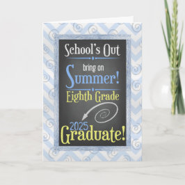 Beach Chalkboard 2025 Achte Grade Abschluss Karte