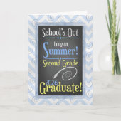 Beach Chalkboard 2025 Second Grade Abschluss Karte (Vorderseite)