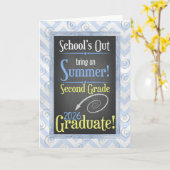 Beach Chalkboard 2025 Second Grade Abschluss Karte (Gelbe Blume)