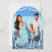 Beach Chalkboard Typografie Foto Wedite Einladung (Vorderseite)