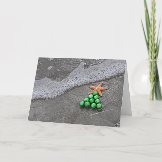 Beach Chic Christmas Card Feiertagskarte (Vorderseite)