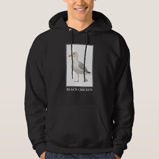 Beach Chicken - Seagull Gull Spaß Hoodie (Vorderseite)