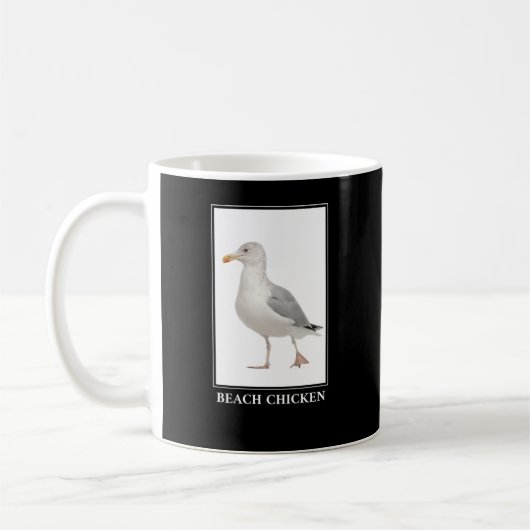 Beach Chicken - Seagull Gull Spaß Kaffeetasse (Links)