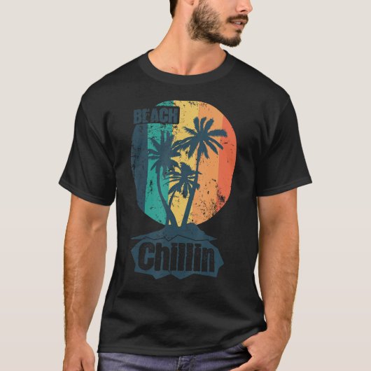 Beach Chillin am Strand T-Shirt (Vorderseite)