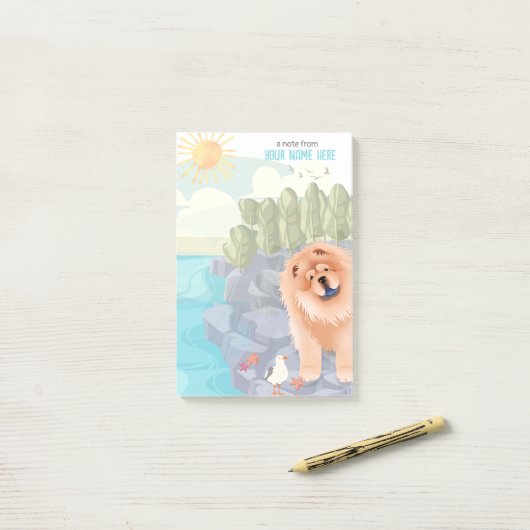 BEACH CHOW Sticky Notes Post-it Klebezettel (Auf Schreibtisch)