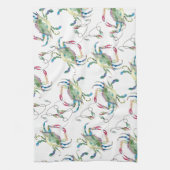 Beach Christmas Blue Crab Geschirrtuch (Vertikal)