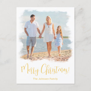 BEACH CHRISTMAS CARD   TROPISCHES FOTO POSTCARD FEIERTAGSPOSTKARTE