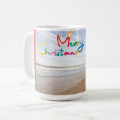 BEACH CHRISTMAS CHRISTMAS CLOCK KAFFEETASSE (Vorderseite Links)
