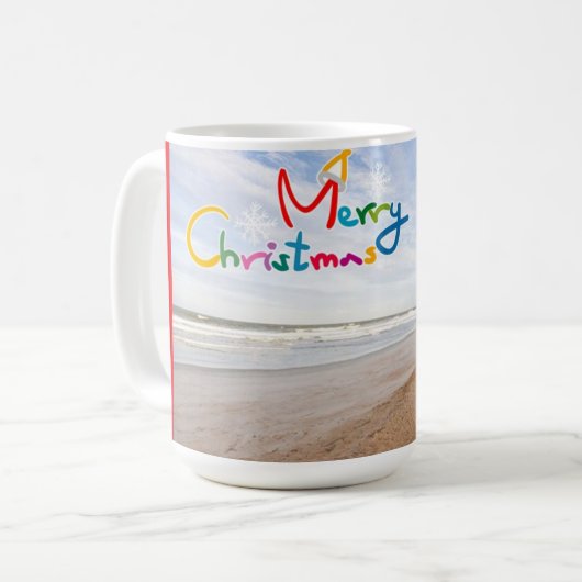 BEACH CHRISTMAS CHRISTMAS CLOCK KAFFEETASSE (Vorderseite Links)