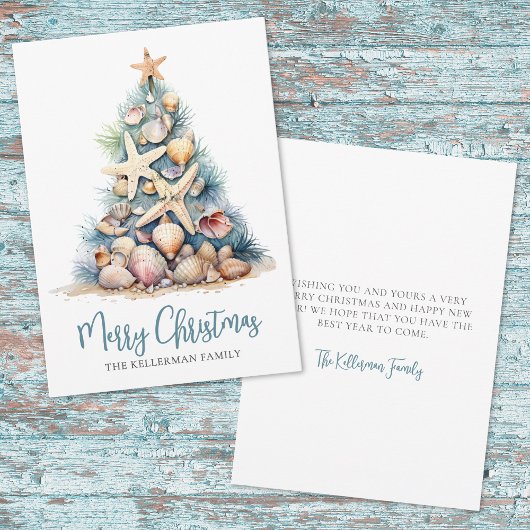 Beach Christmas Feiertagskarte
