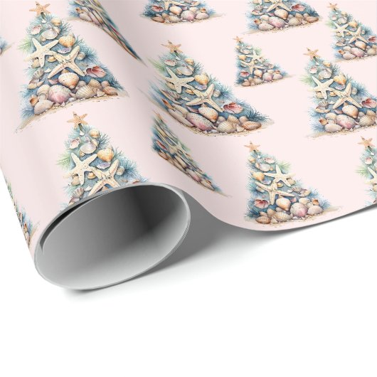 Beach Christmas Geschenkpapier (Rolleneckpunkt)