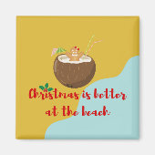 Beach Christmas Gingerfrau Magnet (Vorne)
