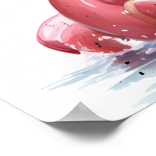 Beach Christmas Party Welcome Poster (Ecke)