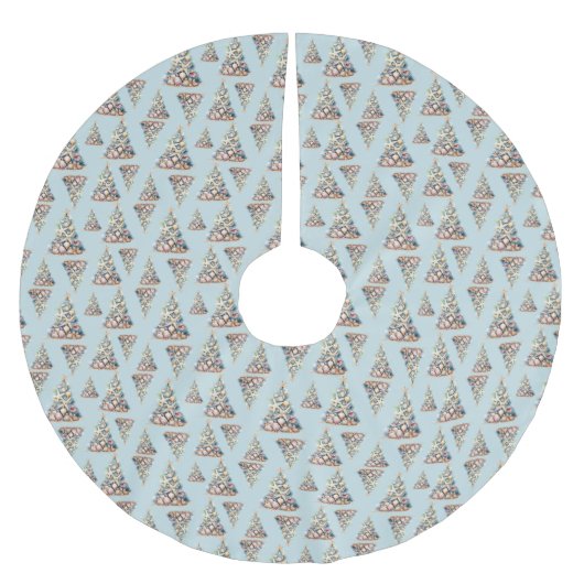 Beach Christmas Polyester Weihnachtsbaumdecke (Vorderseite)