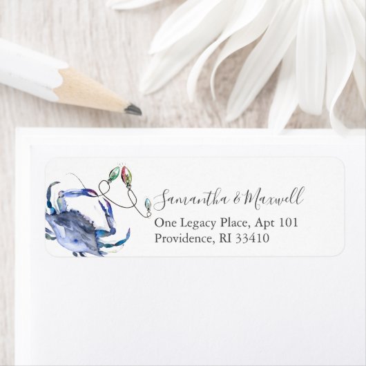 Beach Christmas Return Address Labels (Insitu)