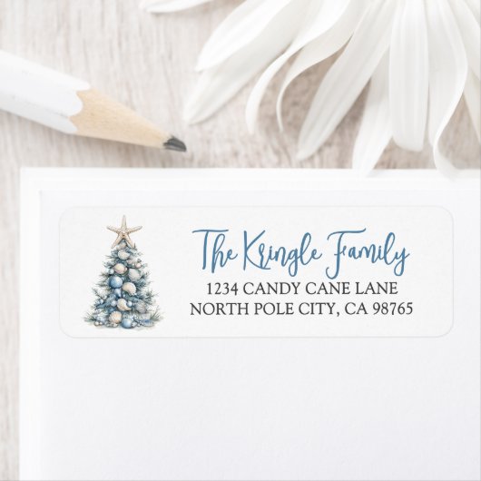 Beach Christmas Tree Return Address (Insitu)