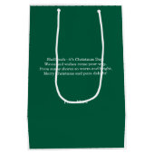 Beach Christmas with Surfer Santa Barbecue  Mittlere Geschenktüte (Rückseite)