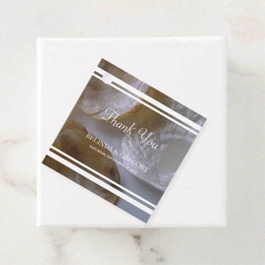 Beach Clams Wedding-Geschenk Geschenkanhänger (Beispiel)