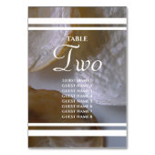 Beach Clams Wedding Guest Names Tischnummer (Rückseite)
