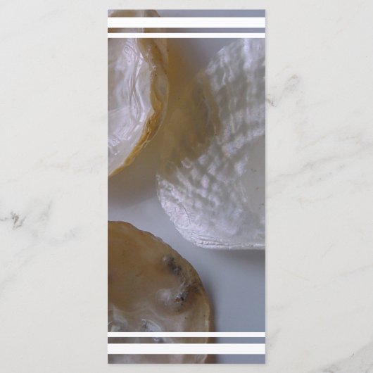 Beach Clams Wedding Menükarte (Rückseite)