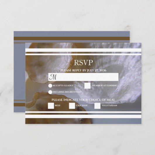 Beach Clams Wedding RSVP Cards (Vorne/Hinten)