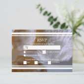 Beach Clams Wedding RSVP Cards Karte (Stehend Vorderseite)