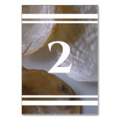 Beach Clams Wedding Tischnummer (Vorderseite)