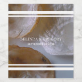 Beach Clams Wedding Weinetikett (Einzelnes Label)