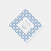 Beach Clamshells Seashells Names Wedding Serviette (Ecke)