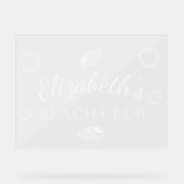 Beach Club Birthday Acrylschild (Vorderseite)
