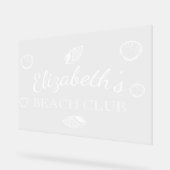 Beach Club Birthday Acrylschild (Winkel)
