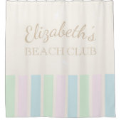 Beach Club Birthday Duschvorhang (Vorderseite)