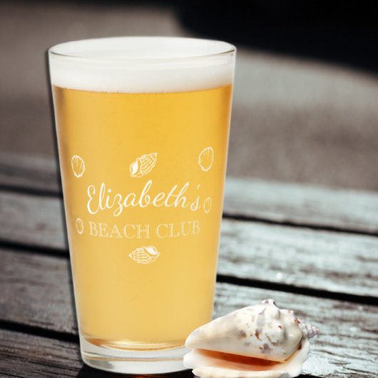 Beach Club Birthday Glas