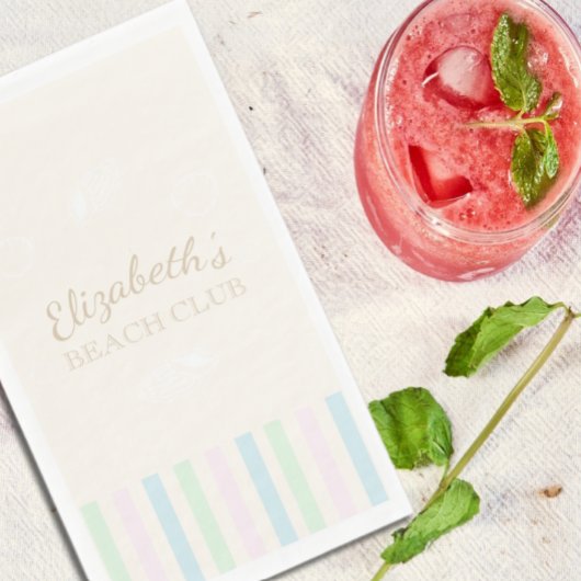 Beach Club Birthday Napkins Serviette