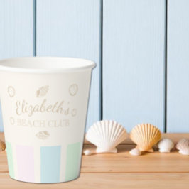 Beach Club Birthday Pappbecher